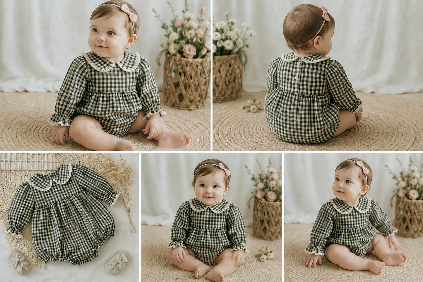 Alder Romper - Woodland Gingham