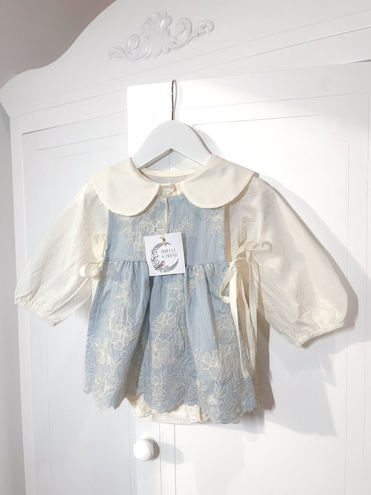 Elsa Set - Dress, Romper Shirt and Matching Headscarf