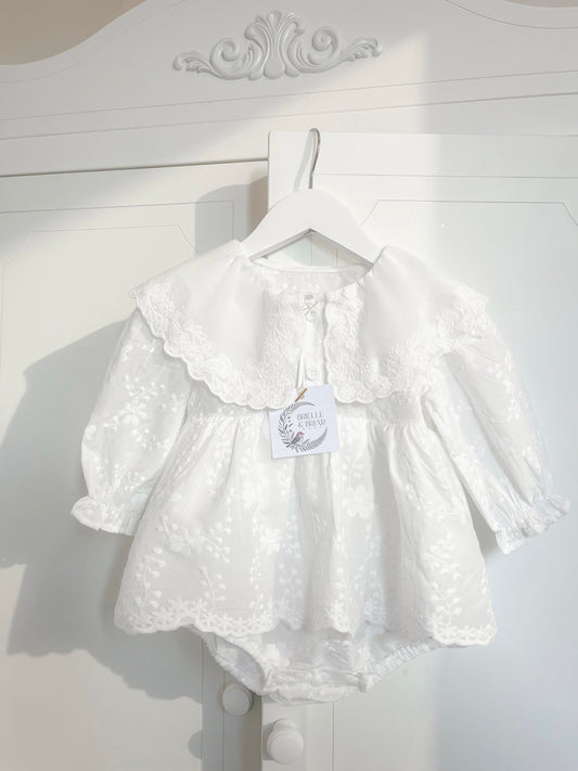 Lorelai Romper Dress - Heirloom White