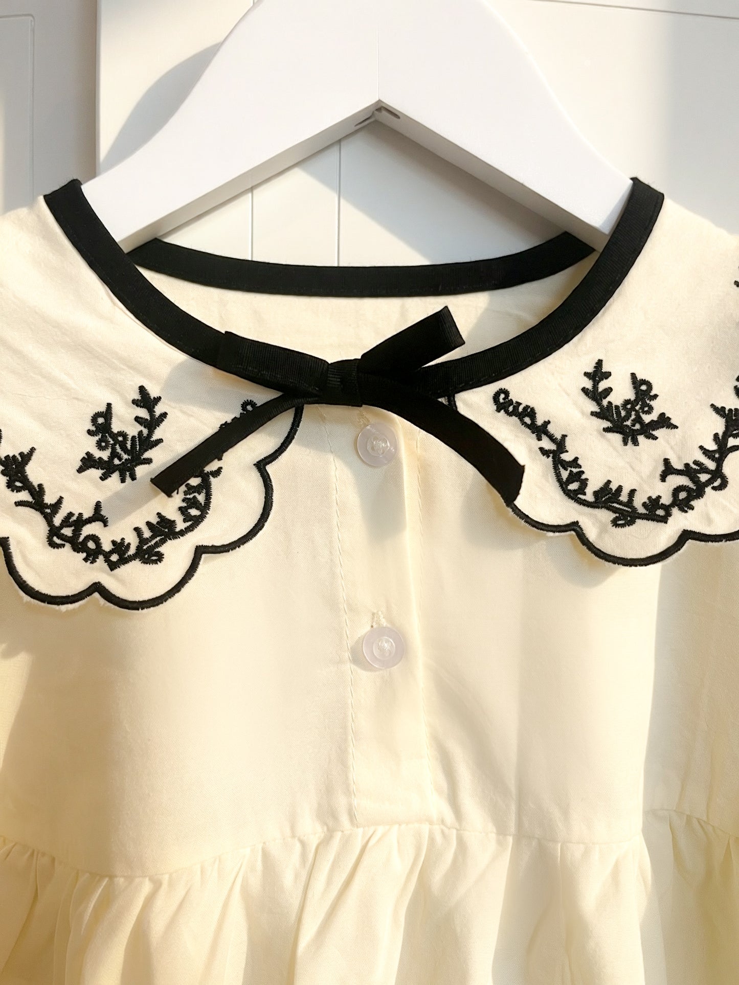 Céleste Bow Romper - Long Sleeve