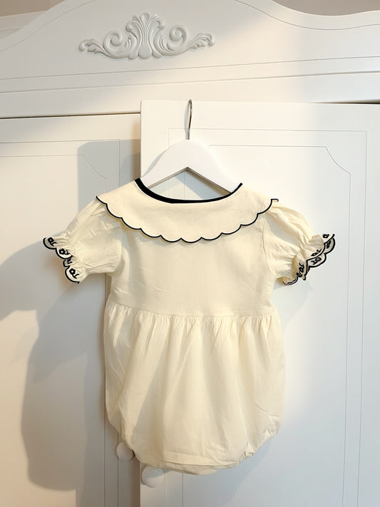 Céleste Bow Romper - Cap Sleeve