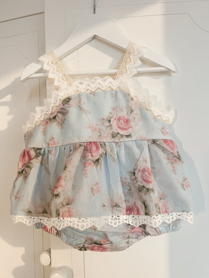 Rosabelle Romper Dress - Antique Rose
