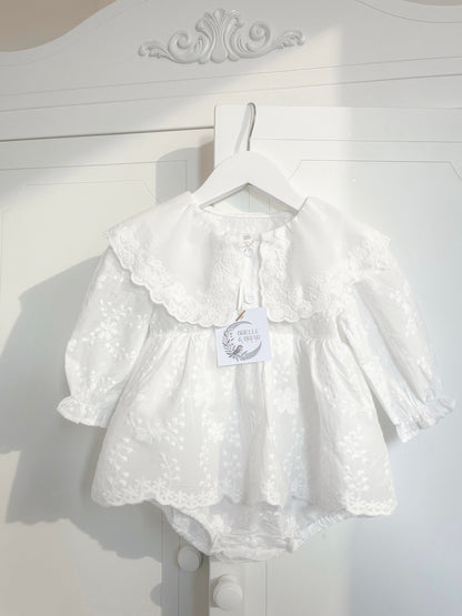 Lorelai Romper Dress - Heirloom White