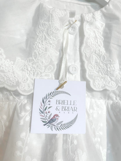 Lorelai Romper Dress - Heirloom White