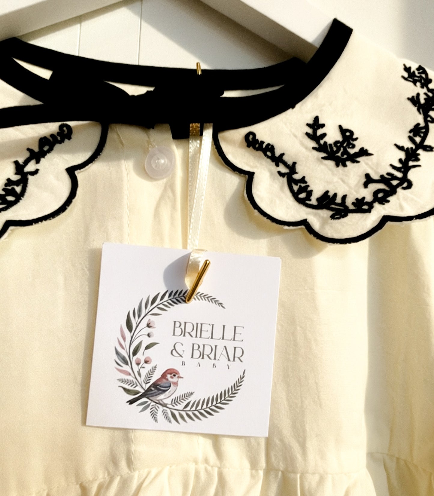 Céleste Bow Romper - Long Sleeve