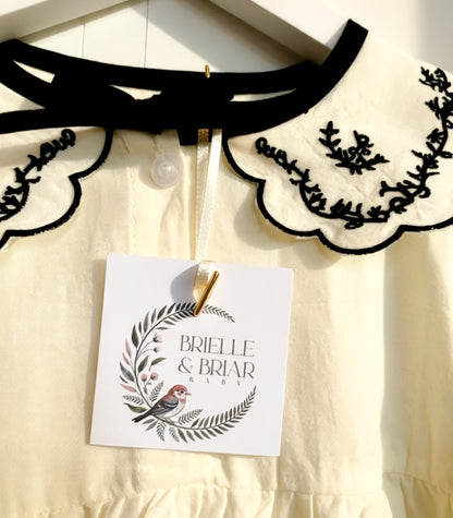 Céleste Bow Romper - Long Sleeve