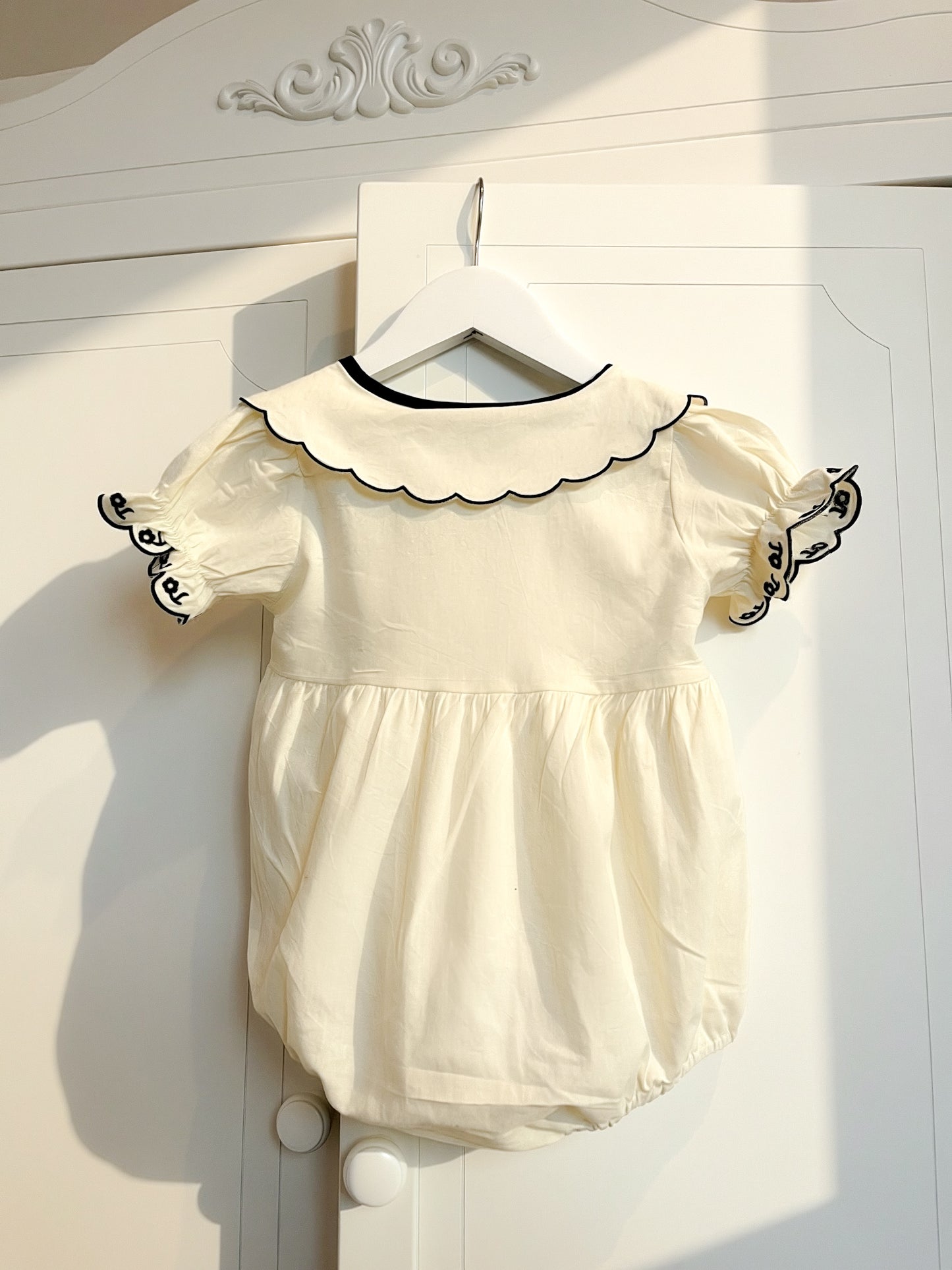 Céleste Bow Romper - Cap Sleeve