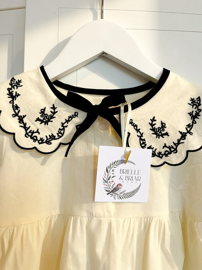 Céleste Bow Romper - Cap Sleeve