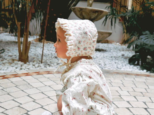 Little Lottie Bonnet in Peony