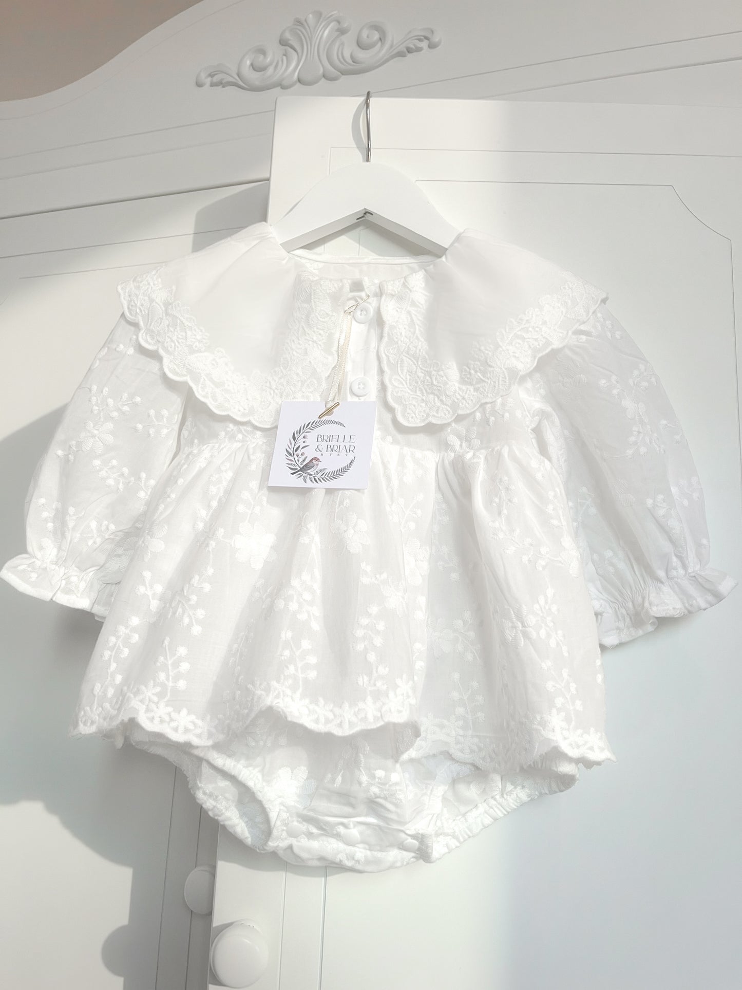 Lorelai Romper Dress - Heirloom White