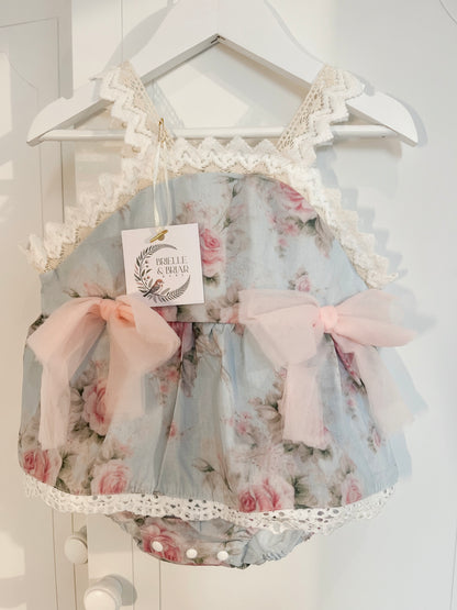 Rosabelle Romper Dress - Antique Rose