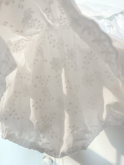 Lorelai Romper Dress - Heirloom White
