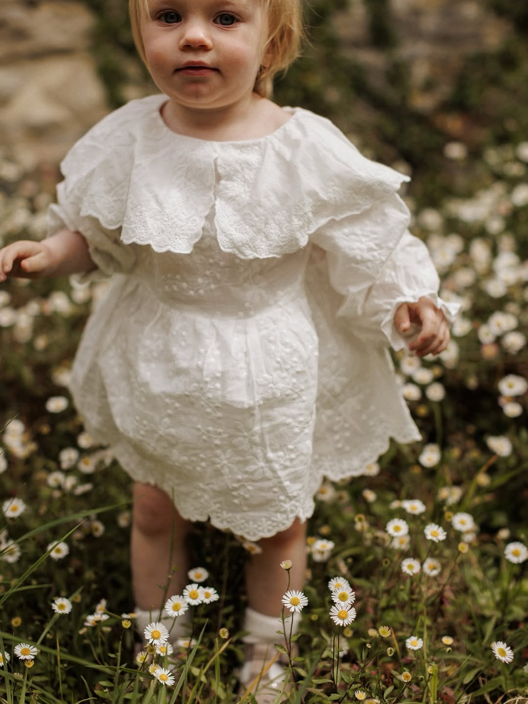 Lorelai Romper Dress - Heirloom White